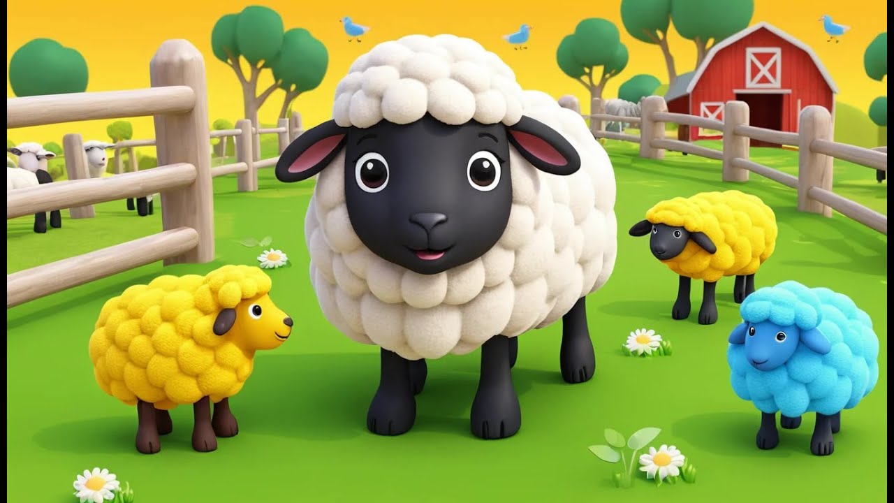 Baba Video Baba Yellow Sheep 🐑💛 | 3D Animated Nursery Rhyme for Kids - YouTube