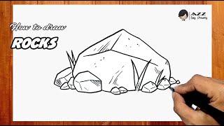 How to draw Rocks step by step screenshot 5