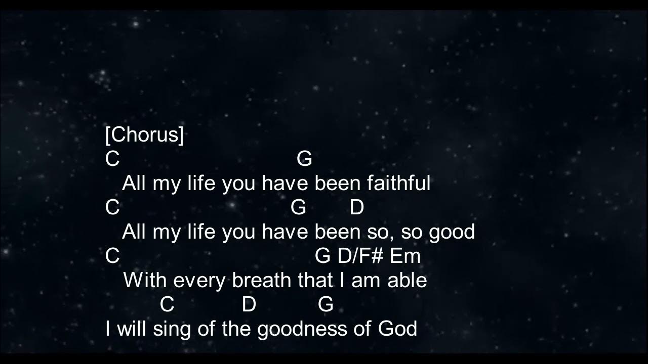GOODNESS OF GOD CHORDS, TAB AND LYRICS YouTube