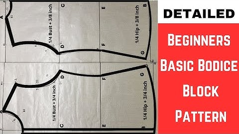 BEGINNERS BASIC BODICE BLOCK PATTERN DRAFTING #basicbodicepattern #patternmaking #sewing