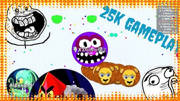Agar.io // Tricksplit/Bait and Splitrun 25 k gameplay