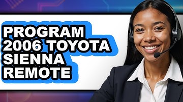 How To Program 2006 Toyota Sienna Remote (Easy Method)