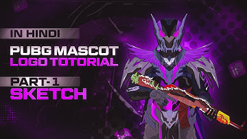 How to Make Pubg Mascot Logo / Mascot logo Tutorial Part-1 / Mascot logo in Android