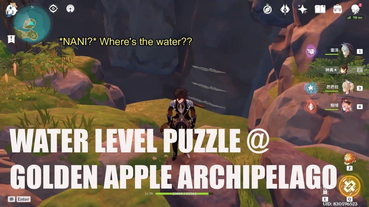 Genshin 1 6 Golden Apple Archipelago Water Level Puzzle Walkthrough 原神1 6 破破岛水位机关解密 Youtube