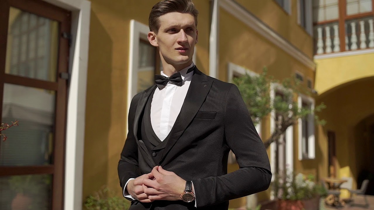 Черный мужской смокинг.Прокат мужских костюмов Yarmich Rent - YouTube