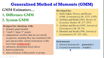 Understanding Generalised Method of Moments #gmm #onestepgmm #twostepgmm #yeardummies