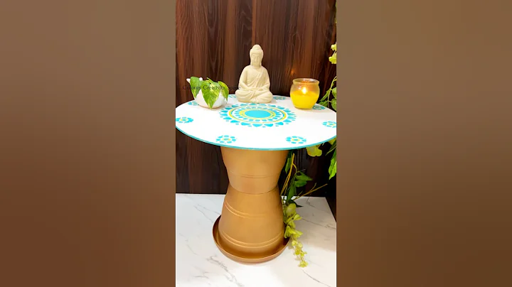 DIY Side table / Table diy with garden pots #shorts #ytshorts #diytable #homedecor #diy #trending