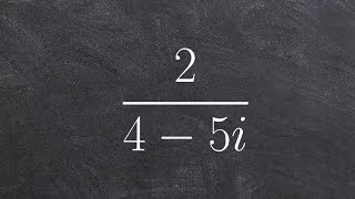 Algebra 2 - Simplifying a complex rational expression - Online Tutor 2/(4-5i)