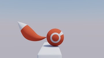 Updated Bouncing ball with tail animation made in Blender