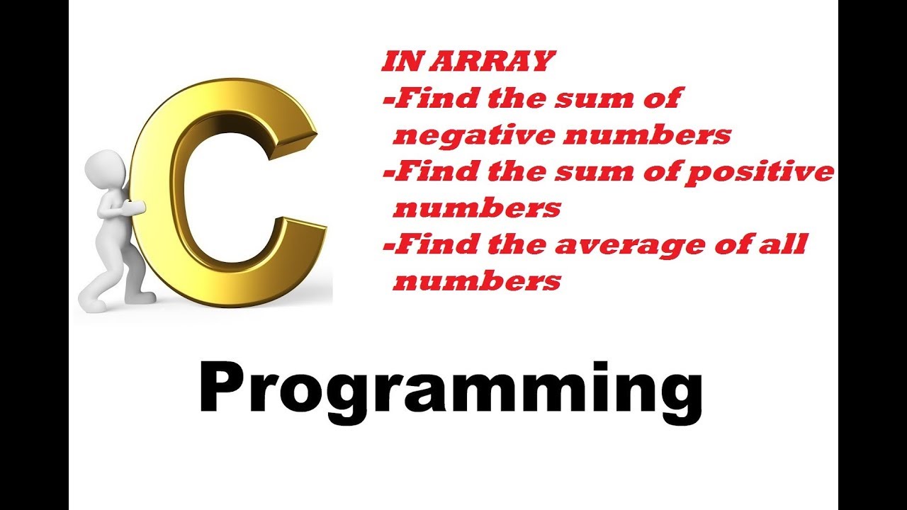 Program 91 #P91 - C Program to Calculate Sum & Average of an Array # ...