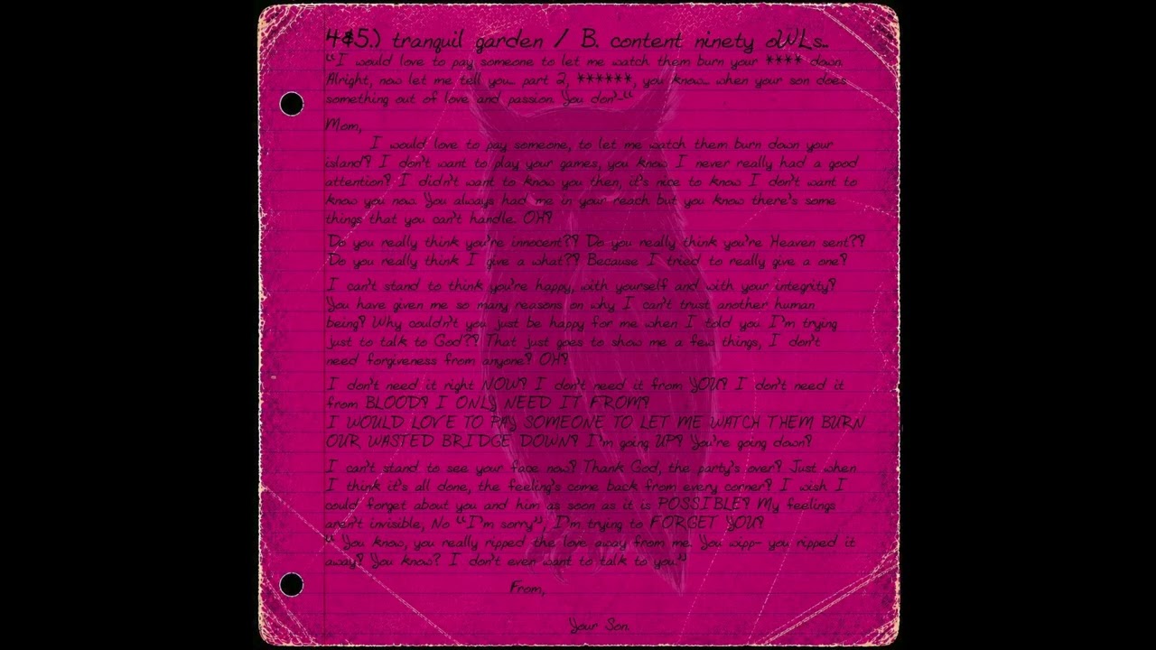 The Black Owl - B. content ninety oWLs.. (OFFICIAL LYRIC BOOKLET VIDEO)