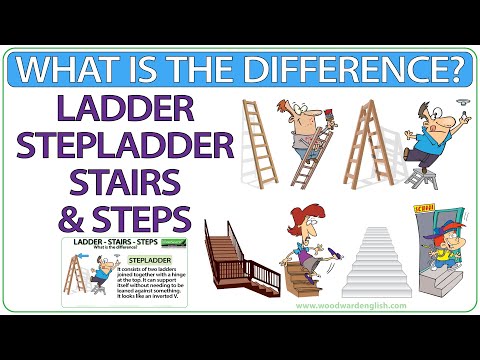 사다리, 발판 사다리, 계단, 계단-차이점은 무엇입니까?