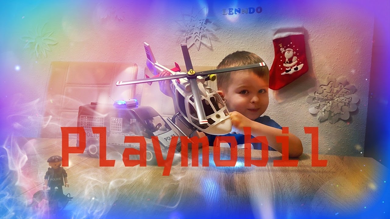 РАСПАКОВКА   Playmobil Конструктор   Полицейский Вертолет   Полицейская машина  /  LENNDO