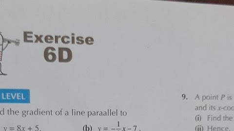 D3 Ex 6D GRADIENT OF PARALLEL AND PERPENDICULAR LINES