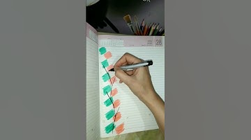 Border design ideas || Watercolor brush pen design #youtubeshorts #shorts #viral