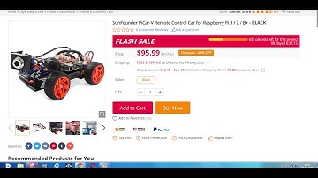 SunFounder PiCar-V Remote Control Car for Raspberry Pi 3 / 2 / B+ - BLACK 368901801