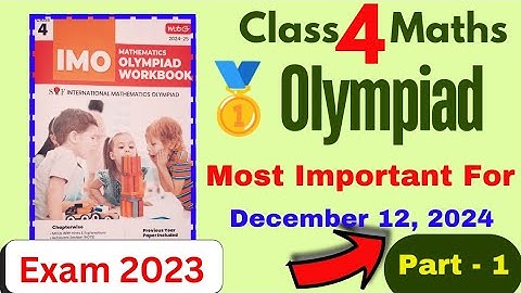 Class 4 IMO Previous Year Question Paper 2023-24 International Mathematics Olympiad / IMO Olympiad