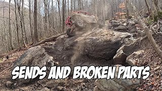 Jesse Broke another Axle and Tim Sends it on Trail 40 Rail Trail at Windrock Offroad Park |