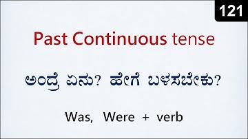 Past Continuous Tense (WAS, WERE + Verb) Spoken English - 121