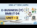 E-Business ( IT ) Unit 3 | MBA 4th Sem AKTU | ITES, Mobile Commerce &amp; IT Act | BMB IT 04