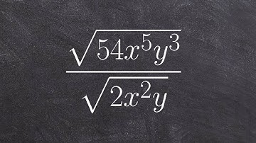 Learning how to divide the square root of two expressions