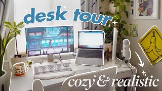 WFH desk setup | aesthetic & realistic (but mostly just realistic)