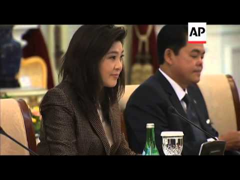 SBY meets counterpart Yingluck Shinawatra