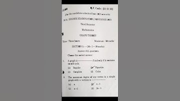 Graph theory questionpaper2023