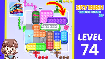 Sky Rush Traffic Puzzle Level 74 Solution Walkthrough