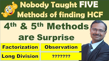 5 Methods to Find HCF II Find HCF of Large Numbers II Find HCF Mentallly #hcf #hcfandlcm #factor