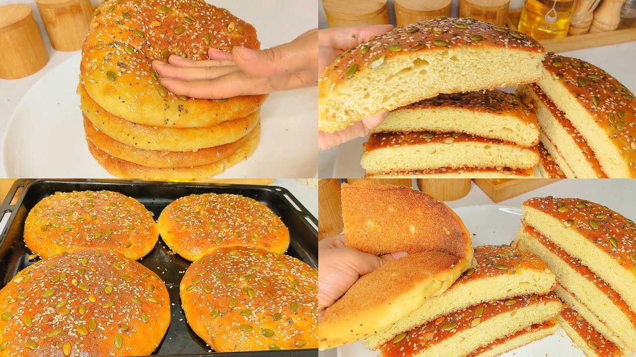 Хлеб Рамадан 💥 Домашний хлеб из манной крупы и воды 😱❌ Яйца❌ Замес❌ Молоко❌ Дрожжевой, лёгкий и в...