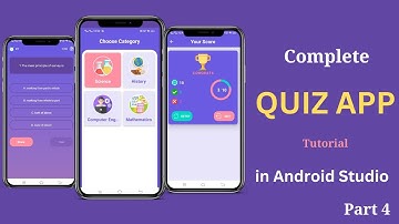 How to Make Quiz App in Android Studio | Quiz app android studio | Part 4