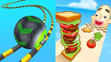 Going Balls vs Sandwich Runner - All Level Gameplay Android,iOS - NEW MOD APK UPDATE GAMEPLAY 2025