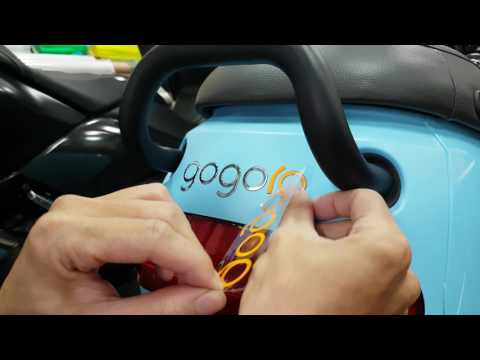 【無名彩貼】gogoro2  logo 改色貼 - 施工過程
