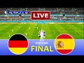 GERMANY vs SPAIN - FINAL | EURO 2024 GERMANY | Full Match All Goals | PES Gameplay