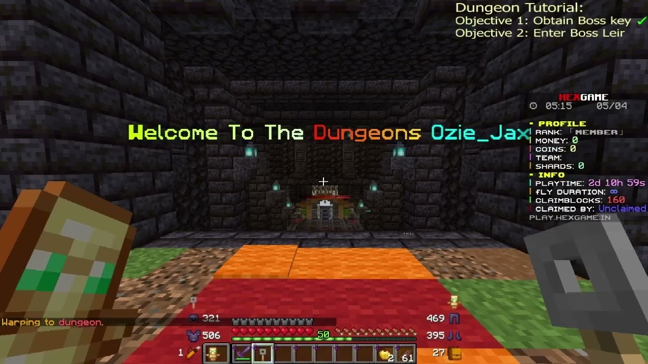 HexGame Minecraft Server Dungeon Upadate