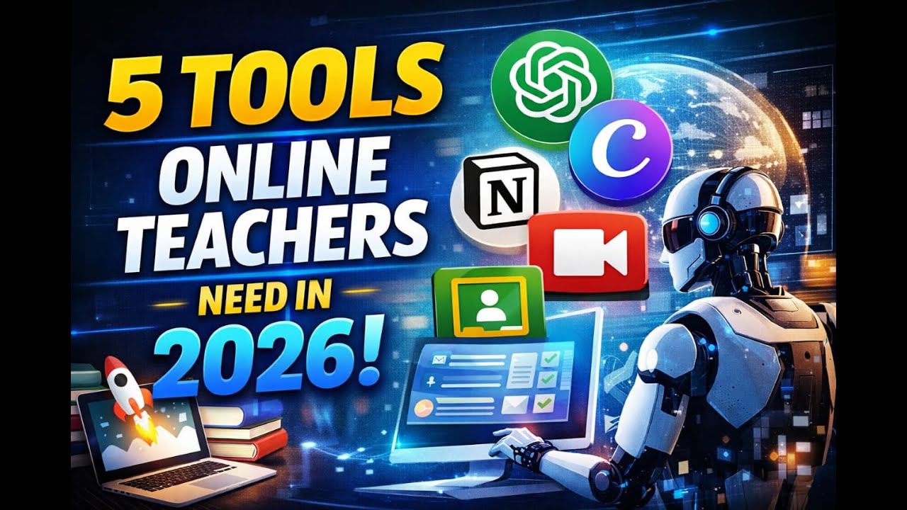 ⁣5 AI tools for online teachers in 2026