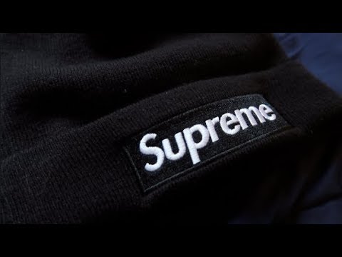 I want I'm happy Squirrel Supreme FW18 Black Box Logo Beanie Review and Sizing!! - YouTube