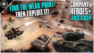 Exploiting the Enemy Line | 3v3 Gabes Gap | CoH3 Cast 2.0 #151