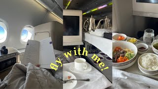 (vlog) 19 hours on a plane! mukbang and food review 😋✈️