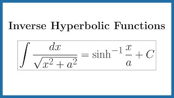 Inverse Hyperbolic Functions Applied to Integration
