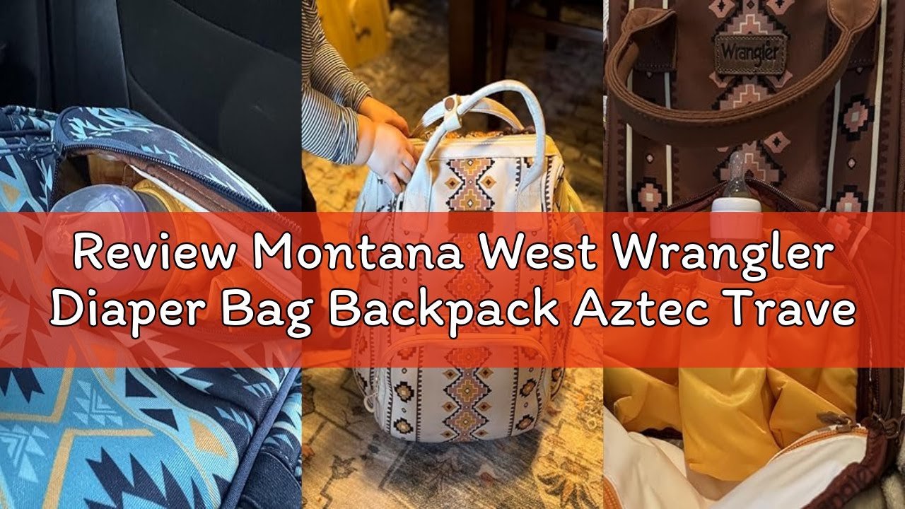 Review Montana West Wrangler Diaper Bag Backpack Aztec Travel Backpack Purses Western Multi-Function