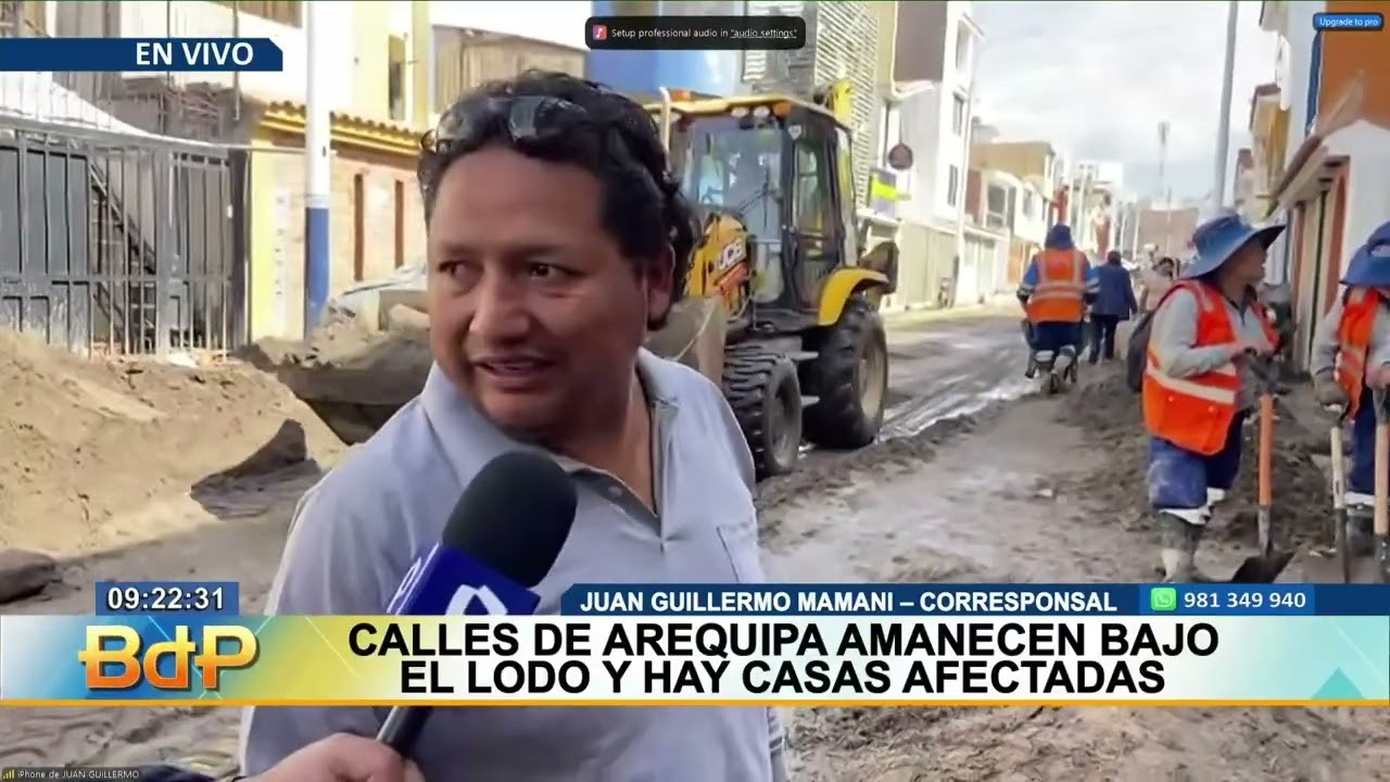 Calles de Arequipa amanecen bajo el lodo: Decenas de viviendas están afectadas