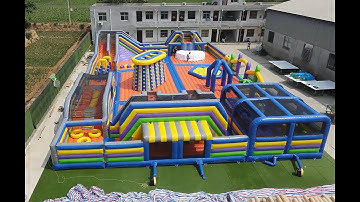 Giant inflatable playground #inflatables #inflatable #trampoline #slide #bouncer #castle #jumping