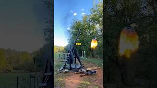 The power of a catapult 🏰💥 #History #Curiosities #Engineering #MiddleAges #War
