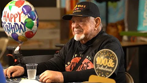 WWII veteran celebrates 100th birthday with special surprise | Champions of Hope