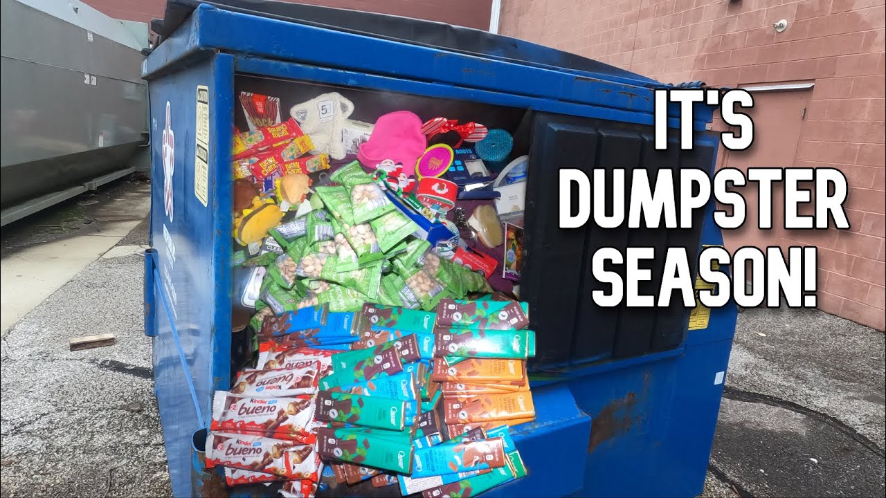 Dumpster Diving Hundreds of Chocolate Bars, Pistachios, Cases of Candy