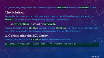 Mastering alias columns in whereIn with Laravel