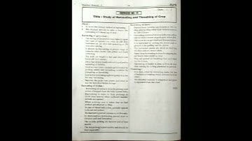 Crop Science || Paper-I || Exercise No. : 10 and 11 || 12th Standard || Answers