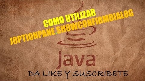 como utilizar JOptionPane showConfirmDialog